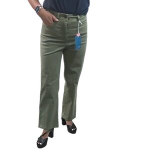 MARKET & Spruce Army Green High Rise Flare Leg Pants